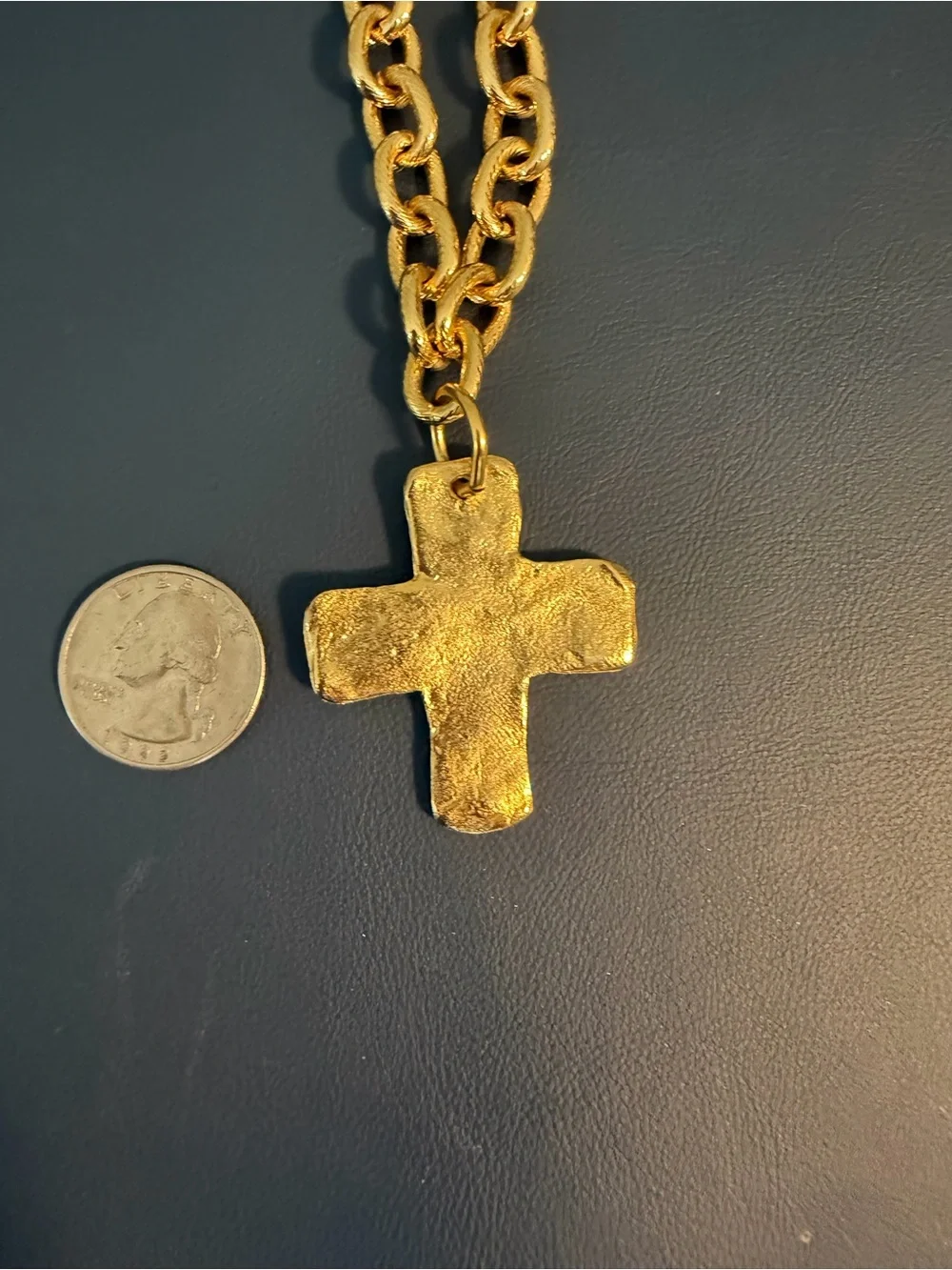 Susan Shaw - Cross Pendant Necklace (worn one time) - Picture 5 of 7